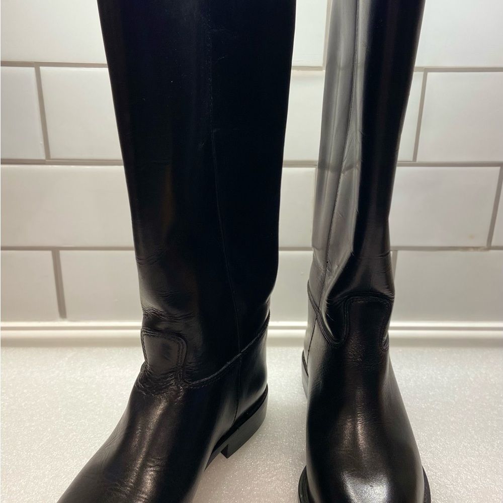Enzo Angiolini WAVERLY Black Leather LIKE NEW 👢Boots Size 6 - Picture 3 of 9